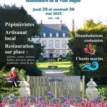 Affiche Malouinière de La Ville Bague 2025 - Marché de créateurs - Atelier carterie origami artisanal - BrinBelle