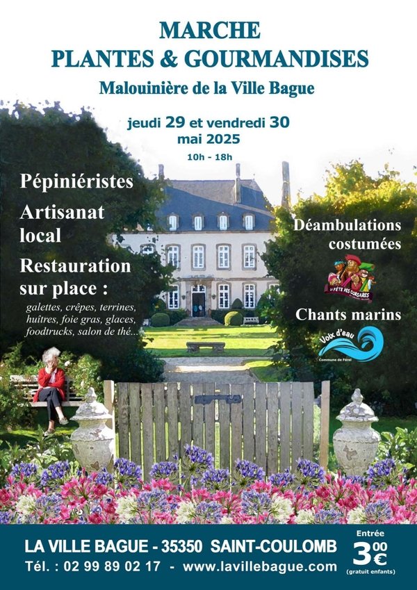 Affiche Malouinière de La Ville Bague 2025 - Marché de créateurs - Atelier carterie origami artisanal - BrinBelle Affiche Malouinière de La Ville Bague 2025 - Marché de créateurs - Atelier carterie origami artisanal - BrinBelle